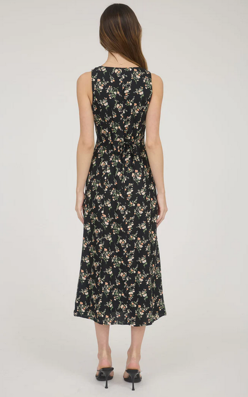 Black Floral Tank Dress