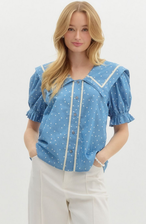 Chambray Sailor Blouse