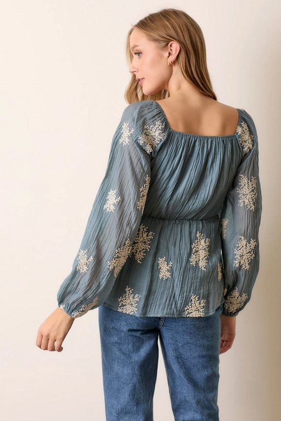 Dusty Blue Blouse