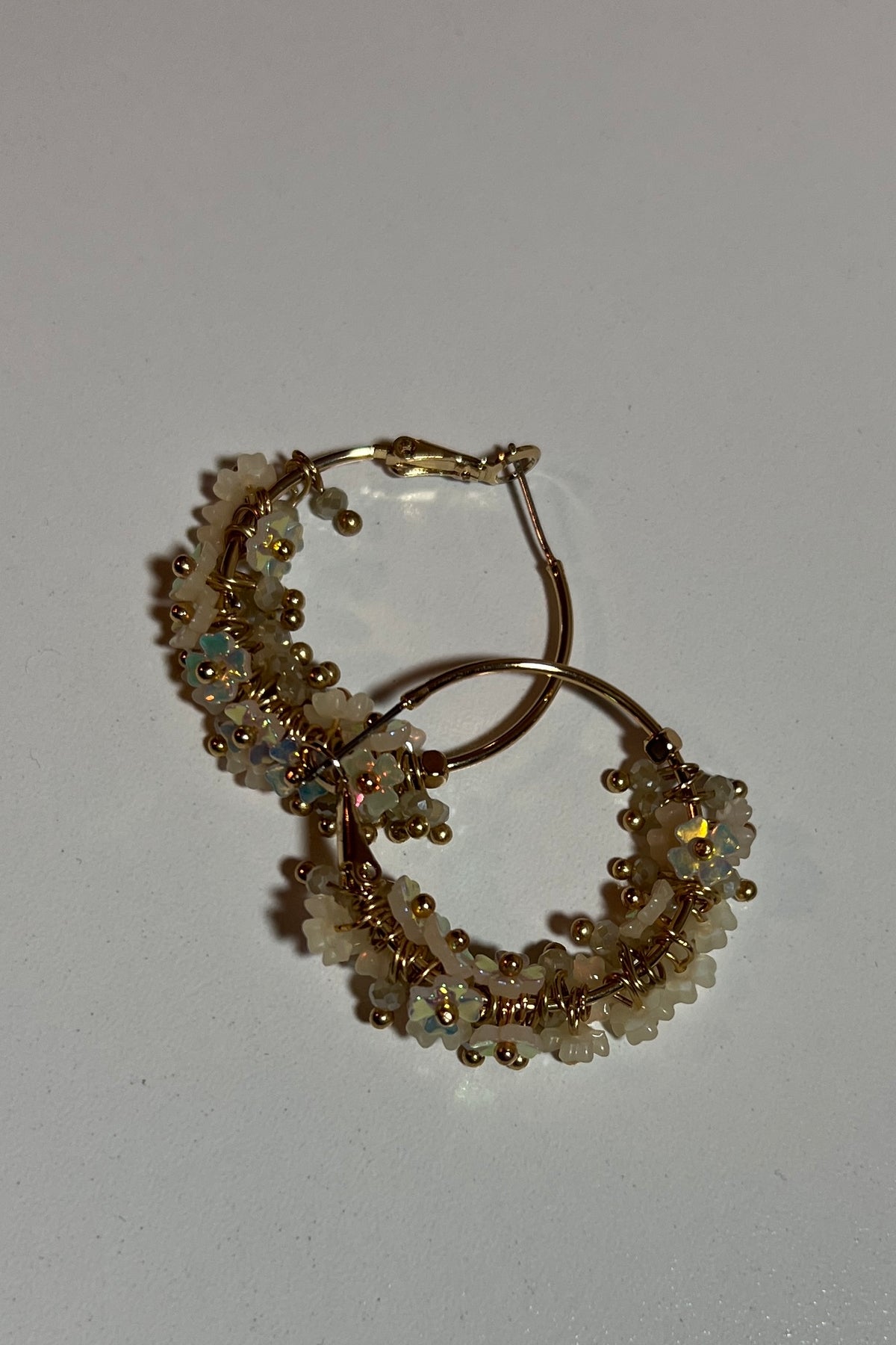 Texas Iridescent Hoop Earring