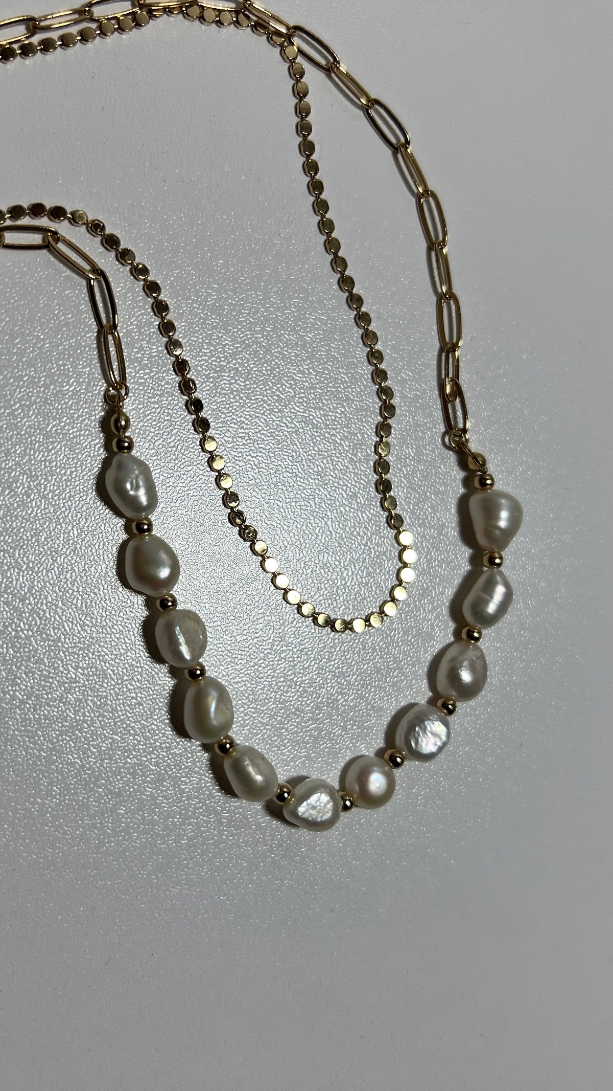 Freshwater Pearl Chain Necklace Set