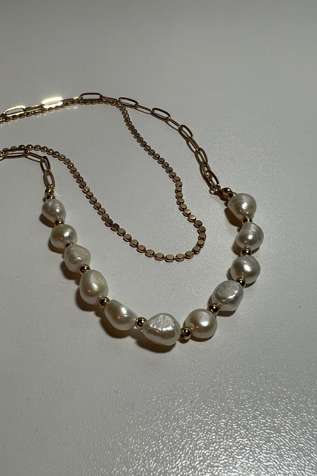 Freshwater Pearl Chain Necklace Set