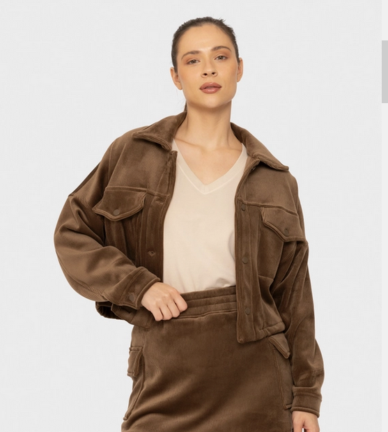 Brown Corduroy Bomber