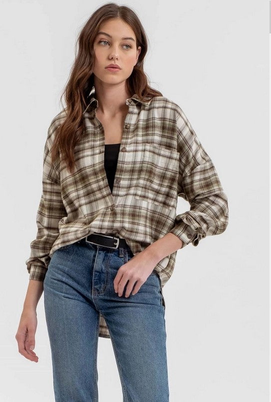 Hattie Plaid Blouse