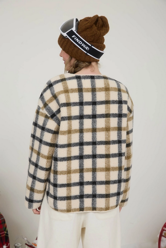 Plaid Sherpa Jacket