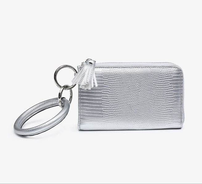 Sophia Silver Wristlet