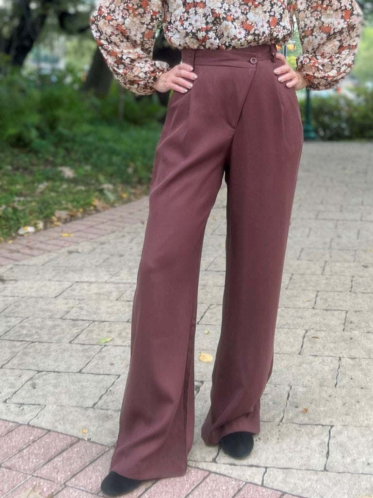 Buy Linen Brown Palazzo Pants, Linen Trousers, Wide Leg Pants, High Waisted  Pants. Online in India - Etsy